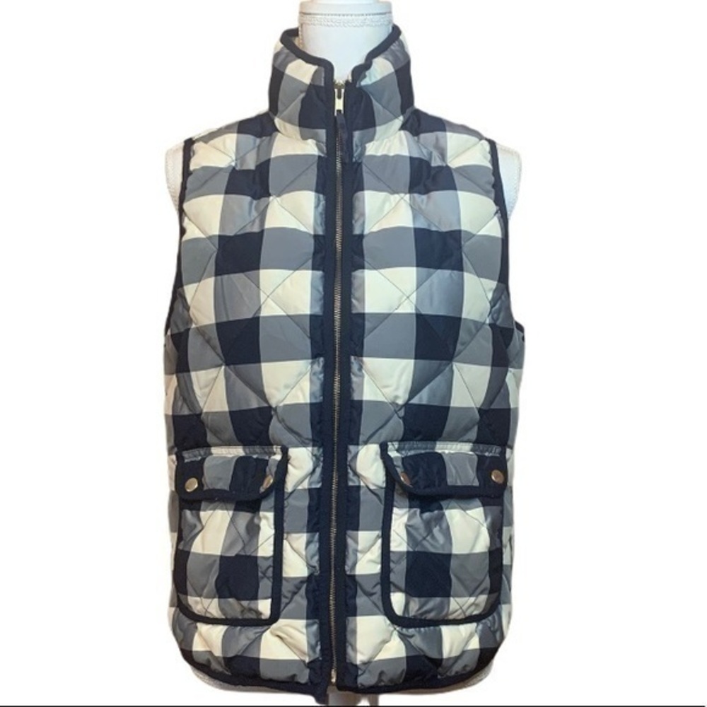 J Crew Excursion Buffalo Check Quilted Vest